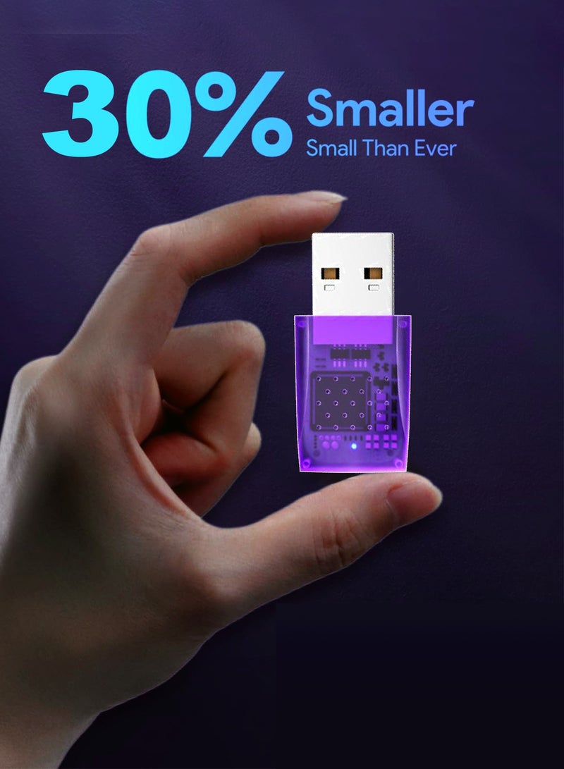 Chillspace 2-in-1 Wireless CarPlay & Android Auto Adapter, Zero Latency CarPlay Wired to Wireless, Fast Auto-Connect, No Delay, Compact Design for iPhone & Android with USB/USB-C Port(L8 Purple) - Image 5