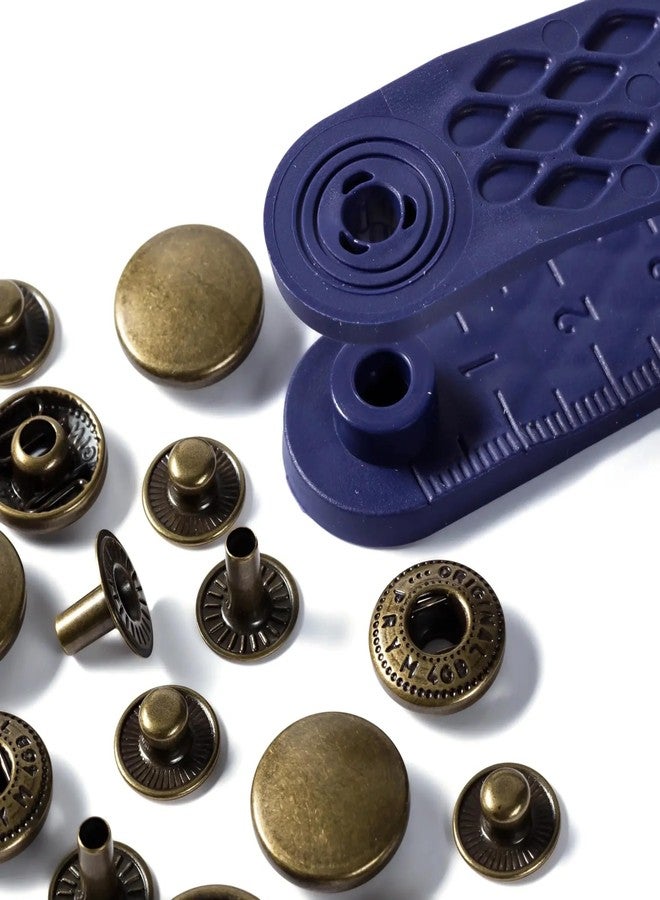 Prym Non-sew Fasteners Anorak Antique Brass 15 mm, altmessing, 10 Stück, Gold - Image 3