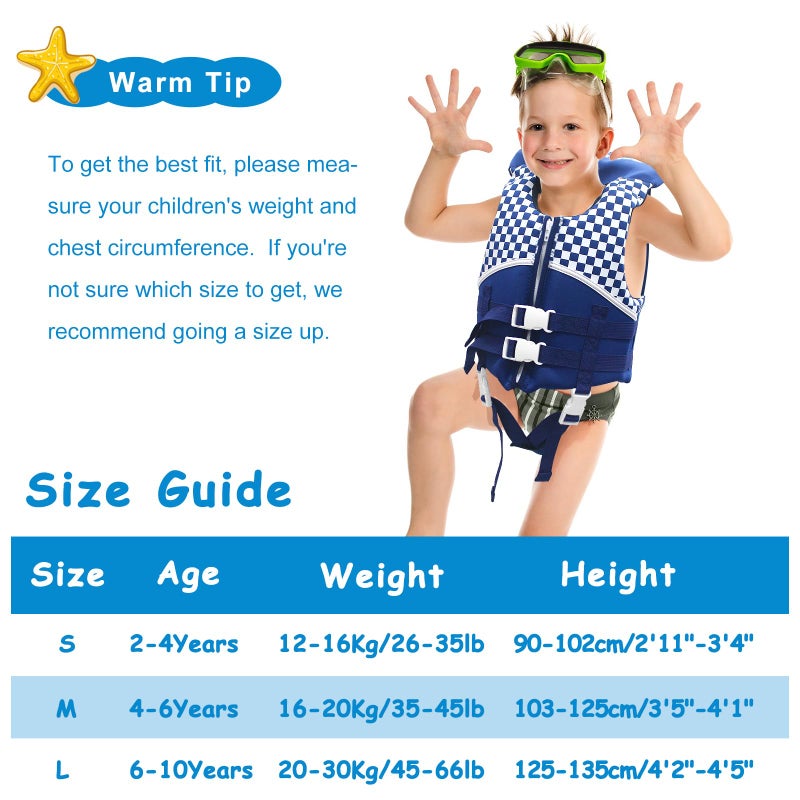Chriffer Kids Swim Vest for 20-70 Pounds Boys and Girls, Easy On/Off Zipper, Swimming Jackets for 2, 3, 4, 5, 6, 7, 8 Years Old/Beach Pool Water Park - Image 5