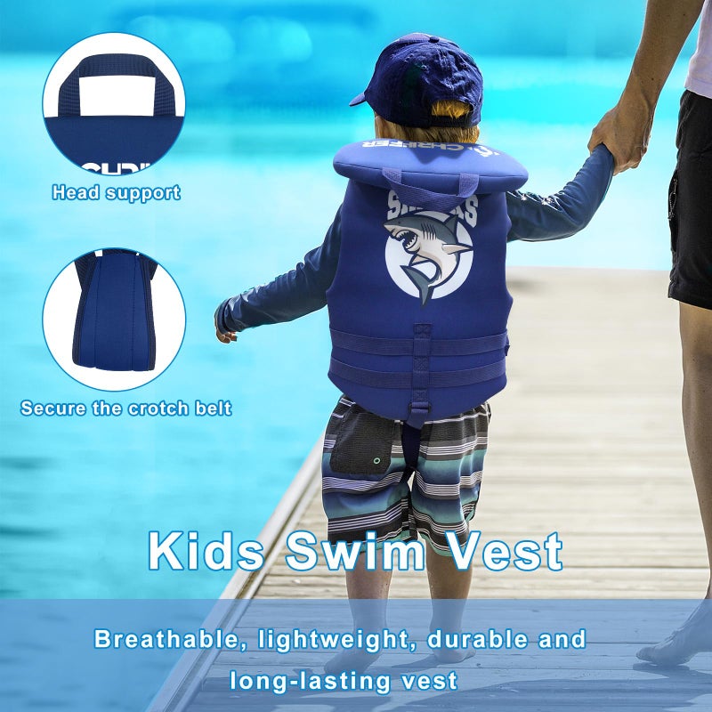 Chriffer Kids Swim Vest for 20-70 Pounds Boys and Girls, Easy On/Off Zipper, Swimming Jackets for 2, 3, 4, 5, 6, 7, 8 Years Old/Beach Pool Water Park - Image 2
