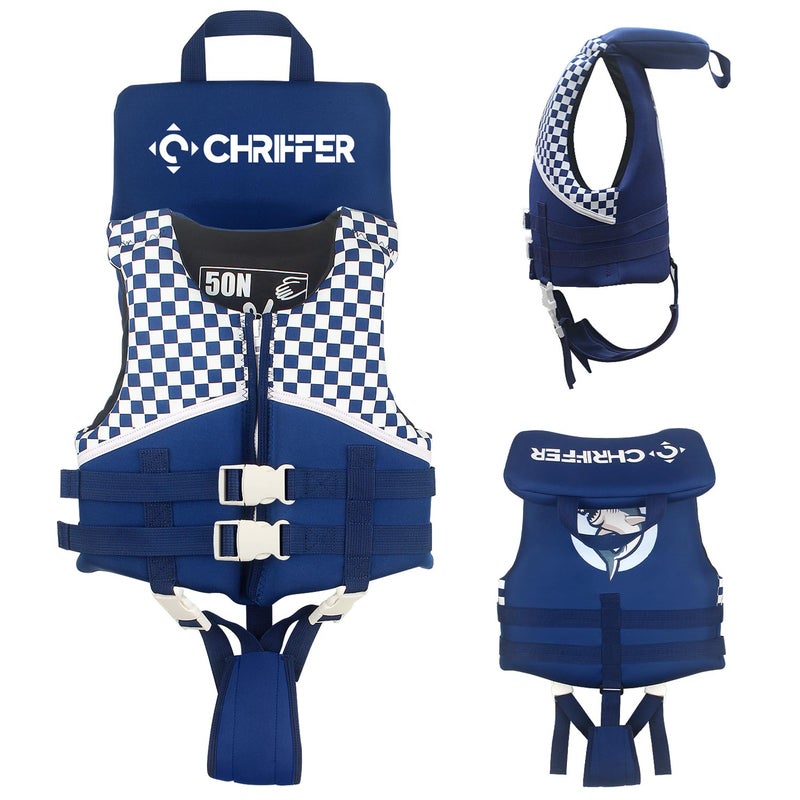 Chriffer Kids Swim Vest for 20-70 Pounds Boys and Girls, Easy On/Off Zipper, Swimming Jackets for 2, 3, 4, 5, 6, 7, 8 Years Old/Beach Pool Water Park - Image 1