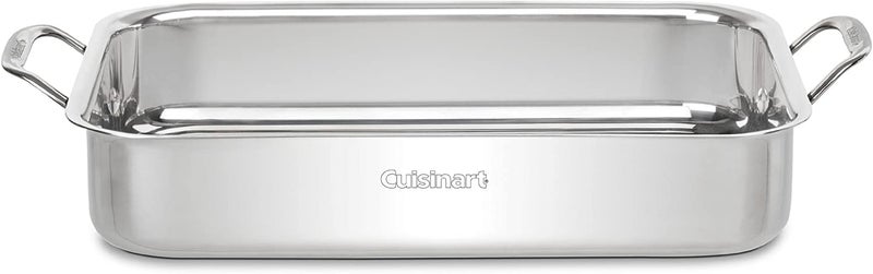 Cuisinart 7117-14RR 14-Inch Chef's-Classic Cookware-Collection, Lasagna Pan w/Stainless Roasting Rack, Stainless Steel - Image 3