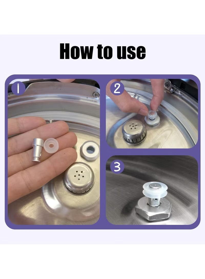 12 قطعة من قطع الغيار لطباخ الضغط الكهربائي، 4 قطع صمام طفو بديل عالمي مع 8 قطع من حشوات سيليكون الطفو لقطع طباخ الضغط الكهربائي، أجزاء لطباخ الضغط، وسادات مانعة للتسرب من السيليكون للطاقة لطباخ الضغط، حشوة طفو - Image 2