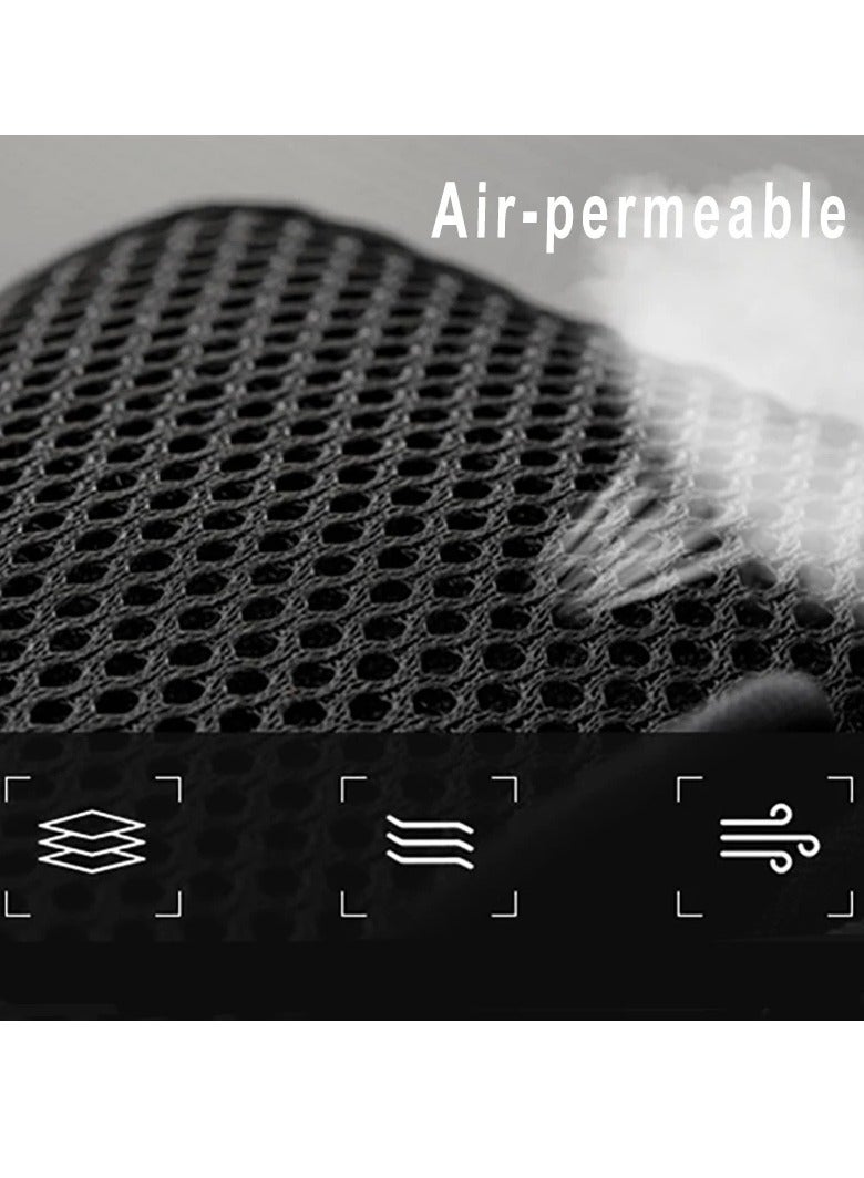 AROAQ حقيبة ذراع، حقيبة جري قابلة للتنفس مع دعم سماعات الأذن، حزام رياضي مقاوم للماء للدراجات الخارجية، حقيبة هاتف رياضية بسحاب مزدوج للجري، ركوب الدراجات، التنزه، الصيد، اليوغا، (أسود وأحمر) - Image 5