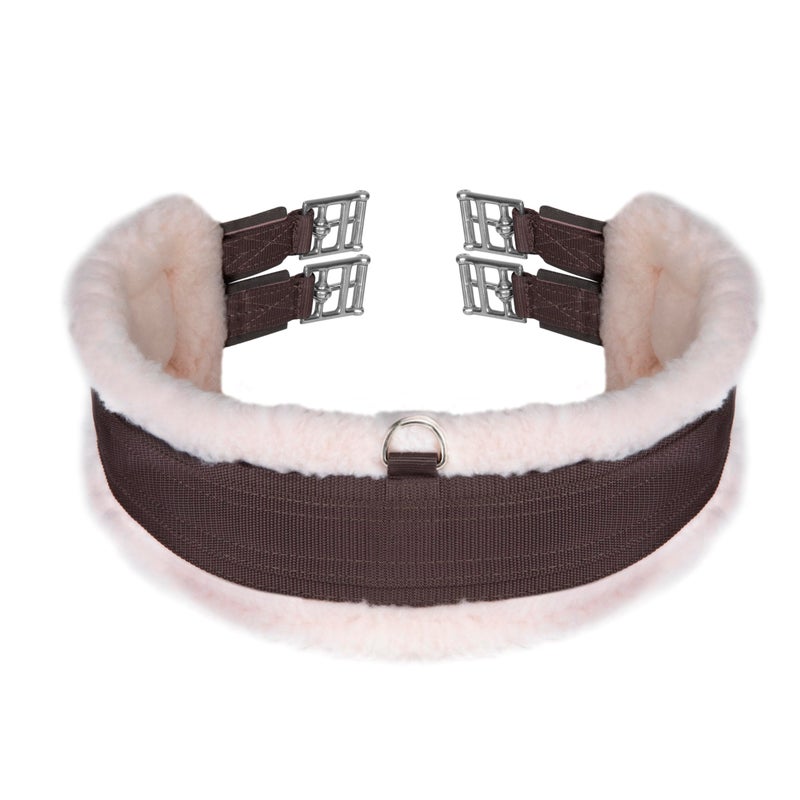 Shires Fleece Lined Girth (Brown, 38") - Image 5
