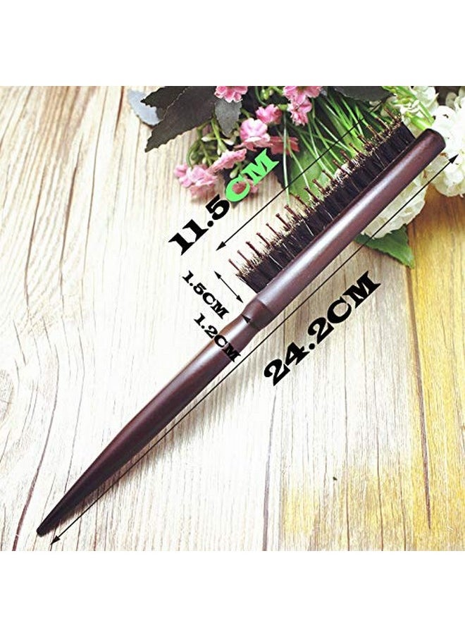 wolinspring Little Wonder Boar & Tourmaline Nylon Bristle Teasing Brush With Rat Tail Handle For Back Brushing Back Combing Creating Volume Teasing And Slicking Your Hair Back Colors May Vary【Gt3P】  - Image 2