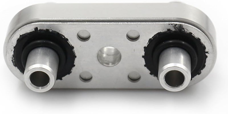 LVOUP Transmission Cooler Line Adapter Plate 551121-6AN for 6L80E 6L90E 8L90E with Gasket and 6AN Fittings - Silver - Image 4