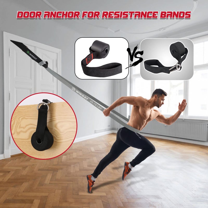 WIKDAY Resistance Bands, Pull Up Bands, Workout Bands for Exercise, Thick Heavy Resistance Band Set with Door Anchor, Elastic Bands for Body Stretching, Training at Home/Gym for Men & Women Gray Color - Image 5