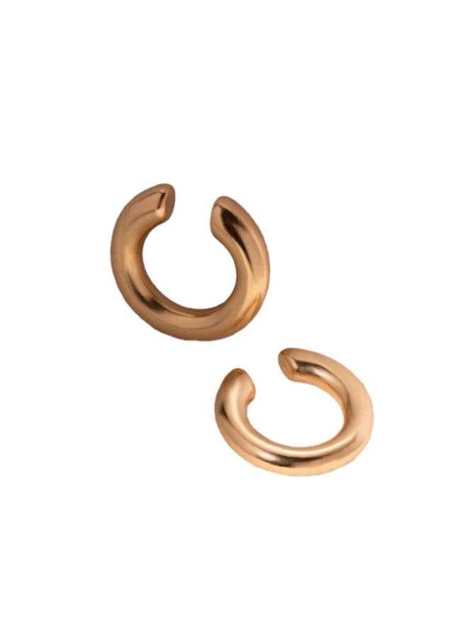 Goolsky European & American Style C-Shaped Clip-On Earrings for Women – Minimalist Chic Ear Cuffs, No Piercing Anti-Tarnish, Daily Wear/Parties Fashion Look - Image 3