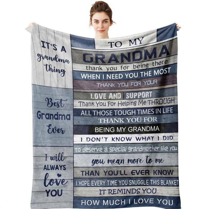 Yamco Yamco Grandma Gifts - Birthday Gifts for Grandmother 60"" x 50"" Blanket - Best Grandma Gifts - Great Gigi Gifts for Grandma - Unique Birthday Gifts for Grandmother - Grandmom Gift Ideas for Mimi Nana 