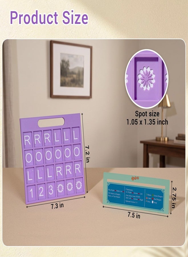 Tinzum Solo Mahjong Board, Line Finder with Rule for Single Player Practice - Image 3