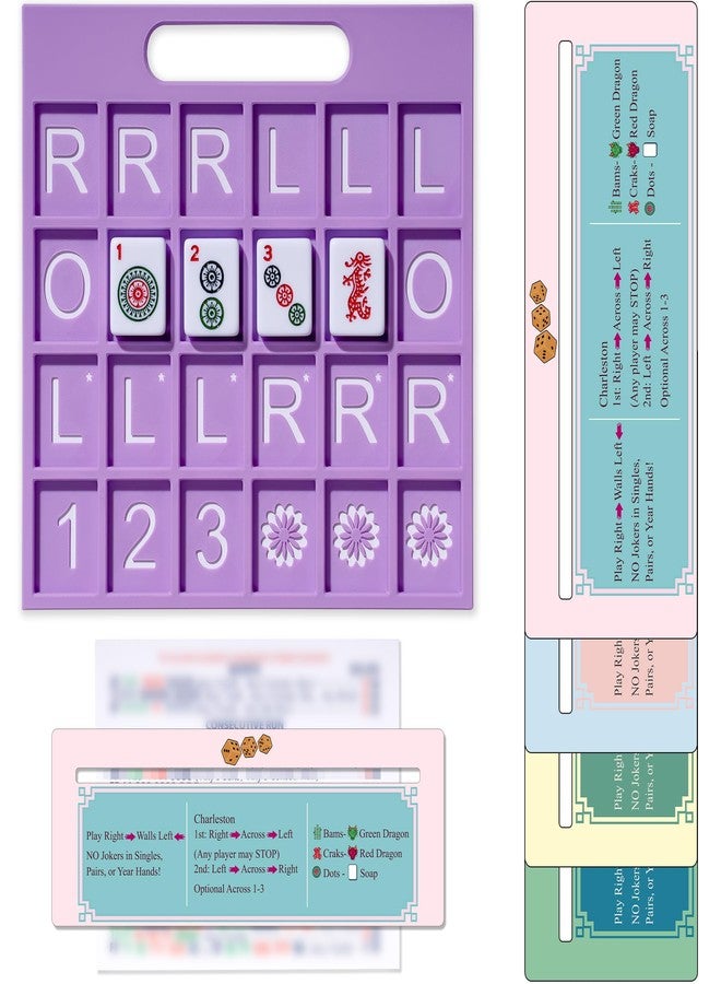 Tinzum Solo Mahjong Board, Line Finder with Rule for Single Player Practice - Image 1