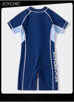 Joychic Boys Summer Short Sleeved Round Neck Quick-drying and breathable Swimwear One-Piece Children Zipper Beach Wear  - Image 2