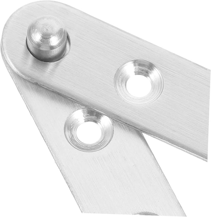 10Pcs Silver Stainless Steel Concealed Pivot Hinges For Smooth Cabinet And Shed Doors - Image 5