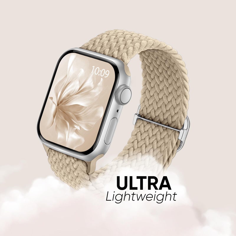 Knossen 6 Pack Braided Stretchy Bands Compatible with Apple Watch Band 38mm 40mm 41mm 42mm 44mm 45mm 46mm 49mm Women Men, Adjustable Nylon Solo Loop Elastic Straps for iWatch Series 11 10 9 8 7 6 5 4 SE Ultra - Image 4