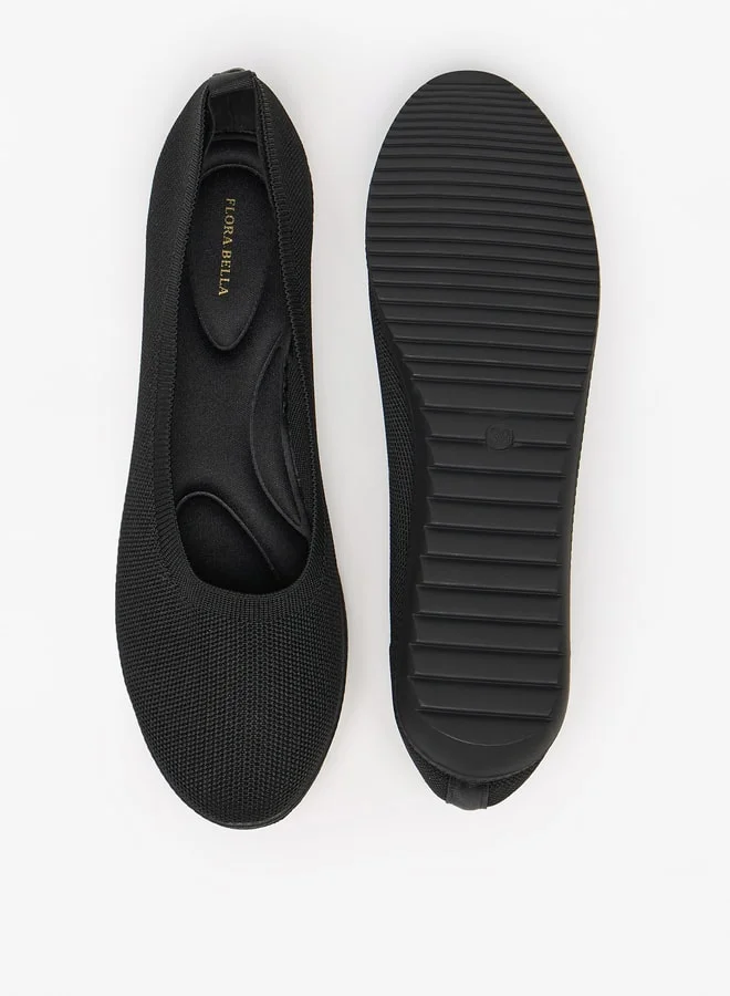 فلورا بيلا من شو إكسبرس Textured Slip-On Ballerina Shoes