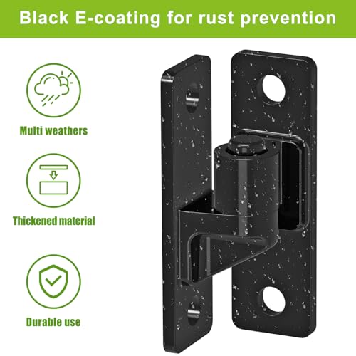 Lifeswell Heavy Duty 4.9" Gate Hinges, Steel Hinges with Electroplated Coating, 2‑Pack Wall‑Mount Female & Male Hinges for Fences & Farm Gates, 600 lbs Capacity - Image 4