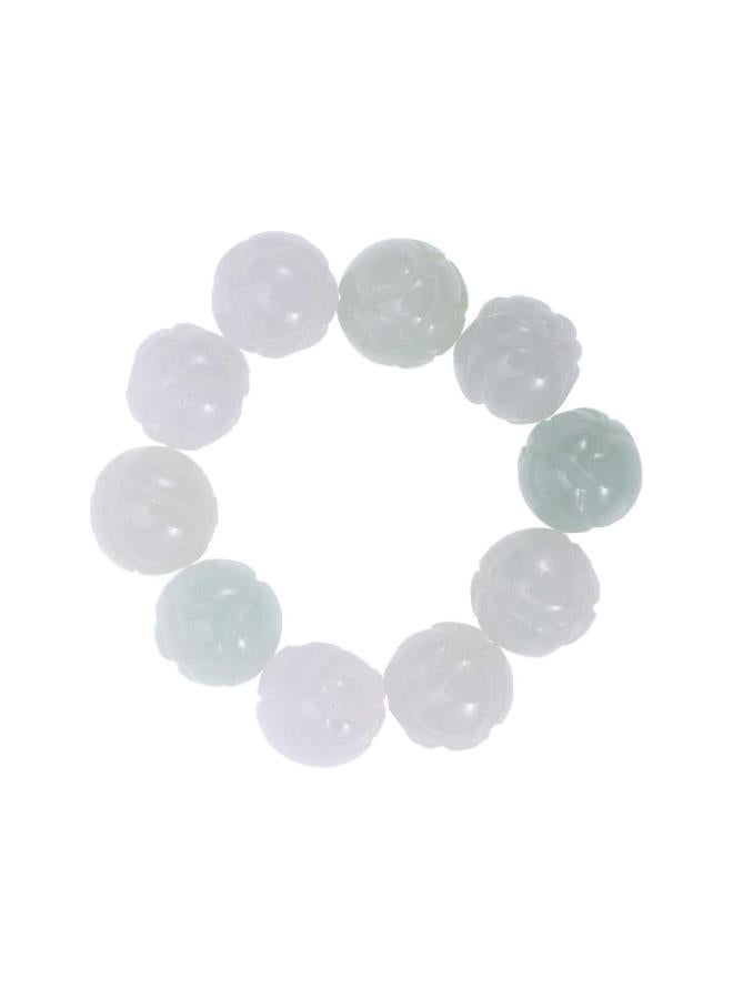 klarako 10pcs Round Loose Stone Beads Lotus Flower Jade Beads for Bracelet Necklace Jewelry Making Supply 10mm  - Image 1