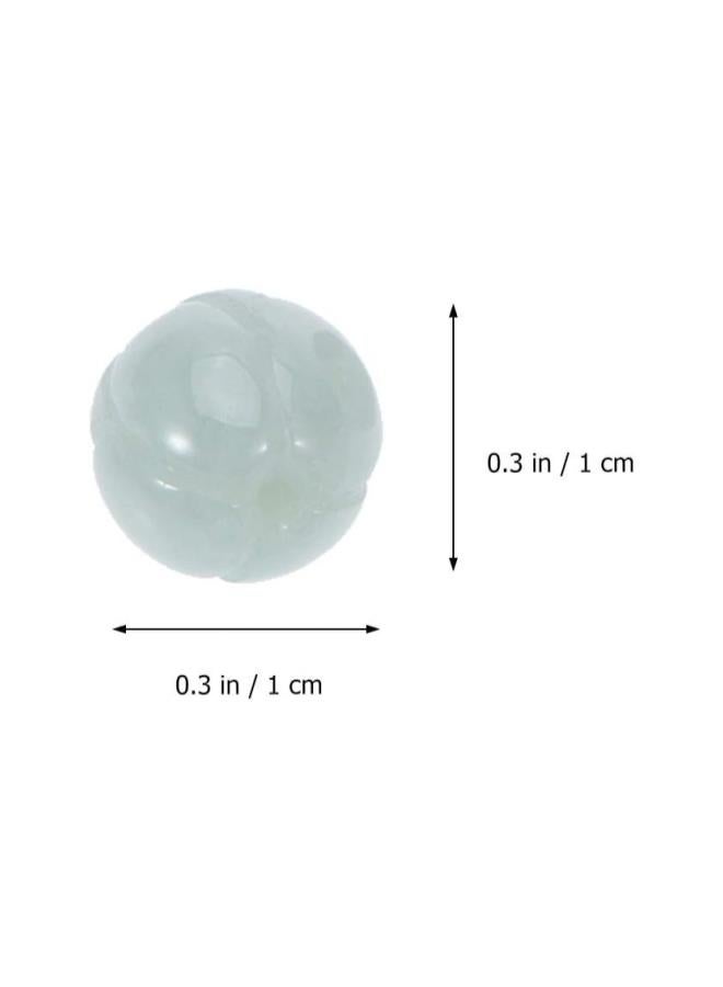 klarako 10pcs Round Loose Stone Beads Lotus Flower Jade Beads for Bracelet Necklace Jewelry Making Supply 10mm  - Image 2
