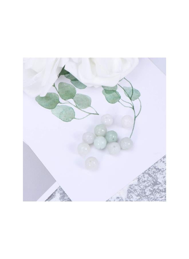 klarako 10pcs Round Loose Stone Beads Lotus Flower Jade Beads for Bracelet Necklace Jewelry Making Supply 10mm  - Image 4