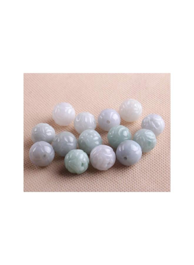 klarako 10pcs Round Loose Stone Beads Lotus Flower Jade Beads for Bracelet Necklace Jewelry Making Supply 10mm  - Image 5