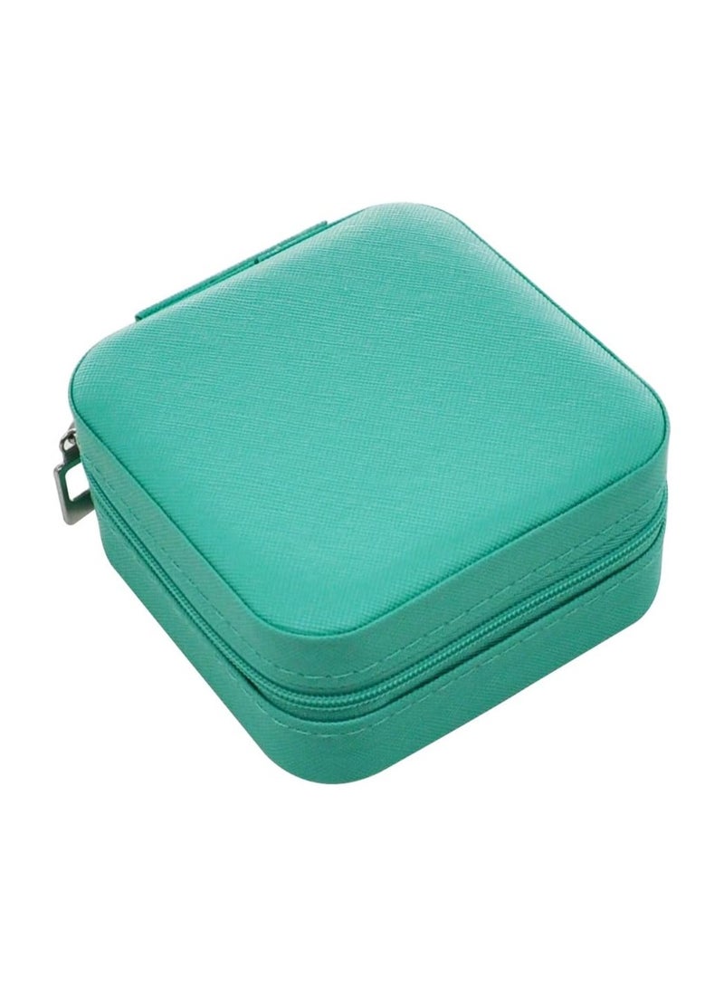 Green Small Jewelry Box, Rings, Earrings, Necklace and Bracelet Organizer, mini Travel portable Jewelry Case, Gifts for Girls, Jewelry Display Case  - Image 2