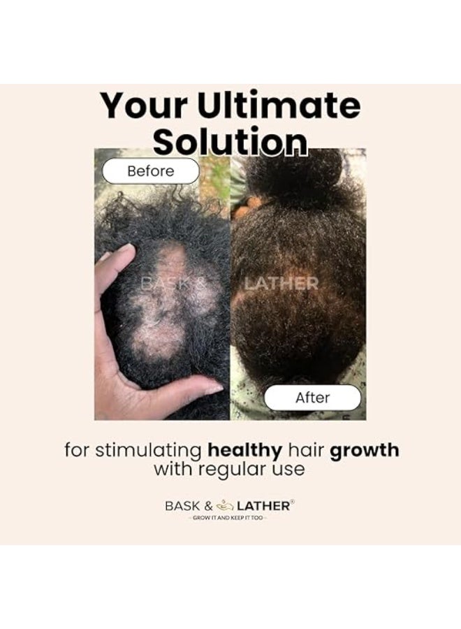 Bask & Lather Scalp Stimulator Hair Growth Oil, Cold Pressed Mint and Rosemary Blend with Grapeseed for Hair Growth, Organic Natural Leave in, All Hair Types, 2 Fl Oz - Image 4
