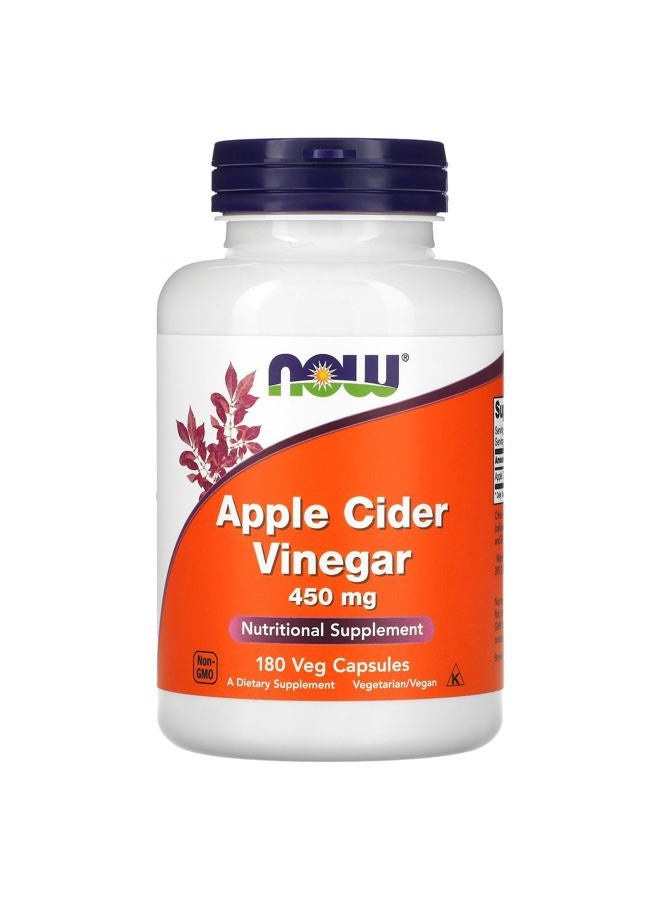 Now Foods Apple Cider Vinegar 450 mg 180 Tablets - Image 1