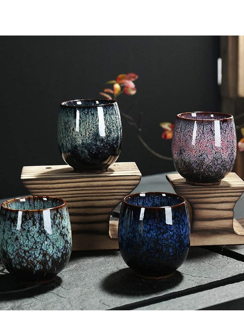 4-Piece Ceramic Tea Cup Tea Set Made of Pure Handmade Ceramics