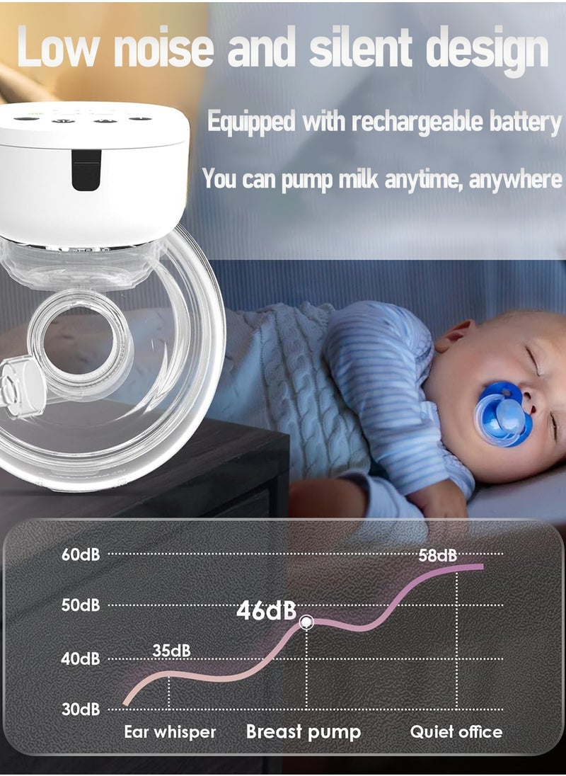 HEROCKX Breast Pump Wearable Breast Pump Hands-Free Breast Pump Electric Breast Pump 3 Modes And 9 Levels, White  - Image 5