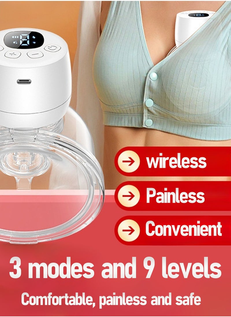 HEROCKX Breast Pump Wearable Breast Pump Hands-Free Breast Pump Electric Breast Pump 3 Modes And 9 Levels, White  - Image 3