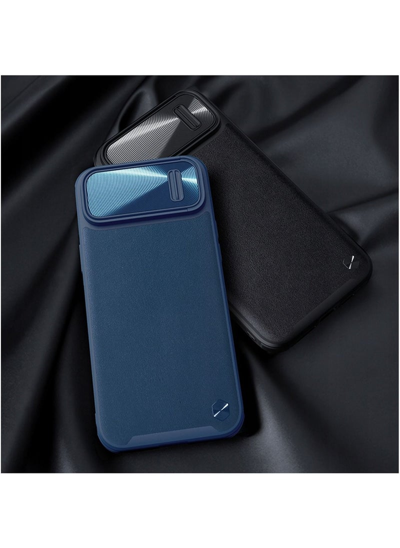 Nillkin - Nillkin Back for iPhone 14 ProCamShield Leather Blue - Image 1