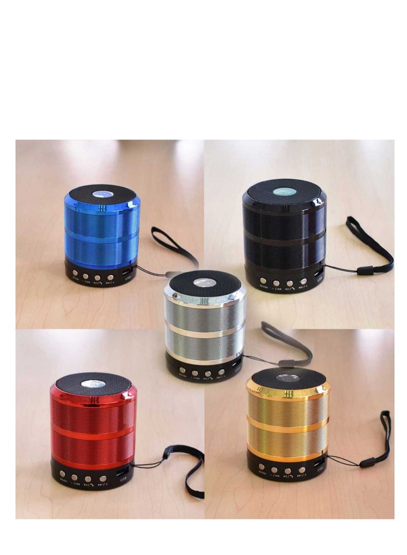 Mini Portable WS-887 Bluetooth Wireless Speaker with FM And Micro-SD Card Slot for All Smartphones  Silver - Image 3