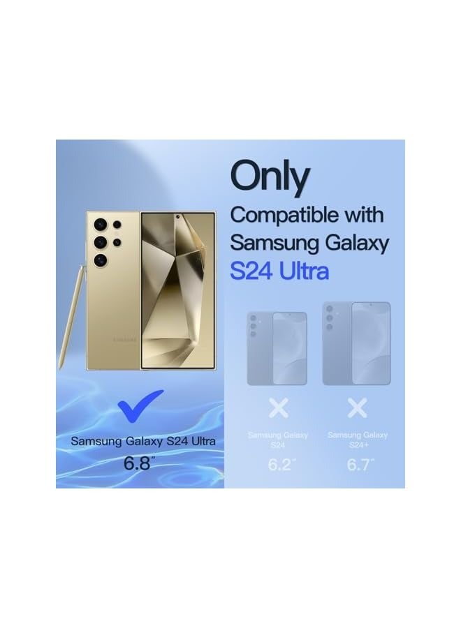 جي تيك واقي شاشة للخصوصية لهاتف Galaxy S24 Ultra 5G مقاس 6.8 بوصة مع واقي عدسة الكاميرا، طبقة TPU مرنة مضادة للتجسس، متوافق مع فتح بصمات الأصابع، عبوتان لكل منهما - Image 2