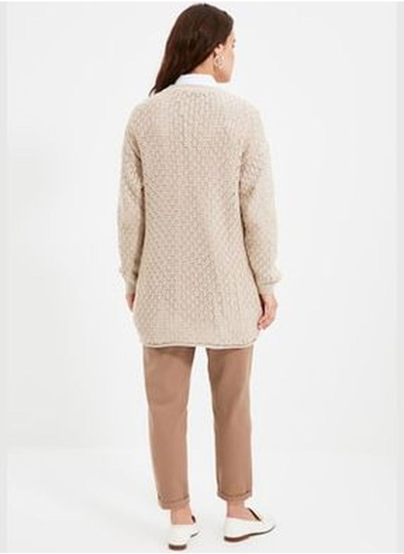 trendyol Cream Openwork Knitwear Sweater TCTAW22AK0089  - Image 5
