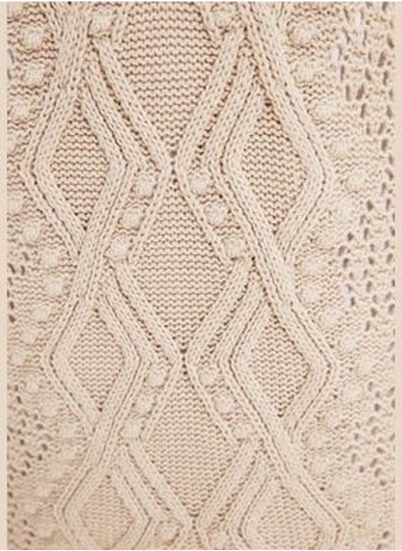 trendyol Cream Openwork Knitwear Sweater TCTAW22AK0089  - Image 4