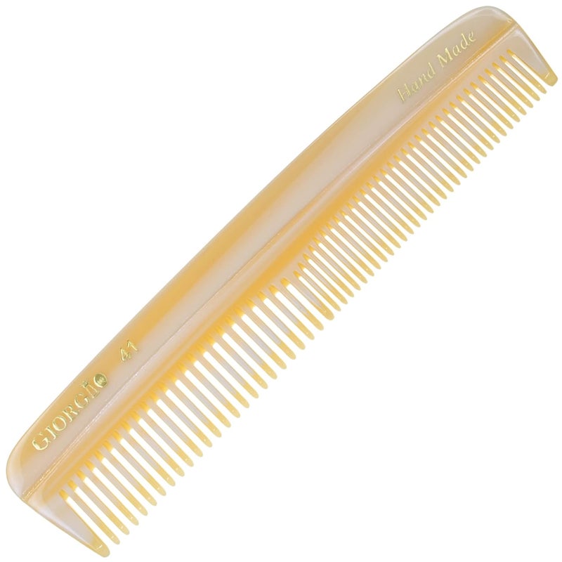 Giorgio G41 Wide Tooth Comb and Fine Tooth Pocket Comb Hair Styling Comb for Men Travel Hair Comb for Women Handmade Beard Comb for Men Barber Comb and Mustache Comb