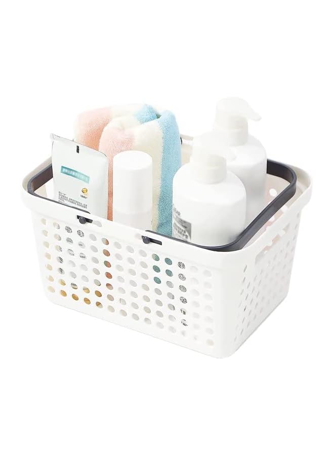 vesus Shower Caddy Tote Plastic Storage Basket with Handle Box Organizer Bin Food Storage for Bathroom Pantry Kitchen College Dorm Garage With A Soap Box  - Image 1