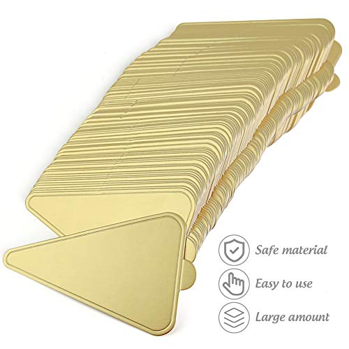 HANSGO Triangle Cake Bases, 100PCS Mini Cake Board Mousse Cake Cardboards Dessert Display Trays Golden Pastry Plates - Image 3