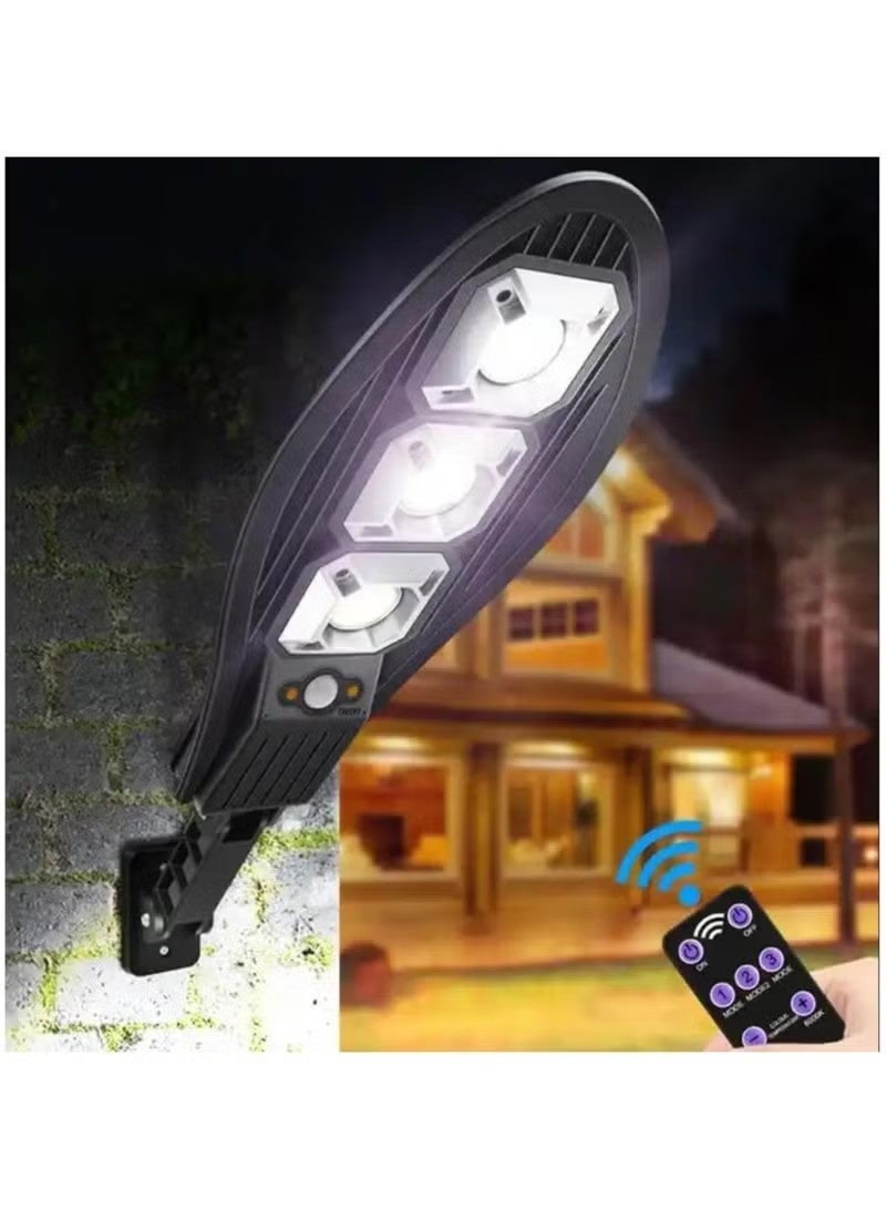 YelaJoy LED Solar Light Outdoor,2400mah Security Street Lamp Solar Motion Sensor Security Lights,3 Modes,30W 90LEDs Bright COB,Remote Control,IP65 Waterproof Solar Wall Light Outside for Garden Garage - Image 1