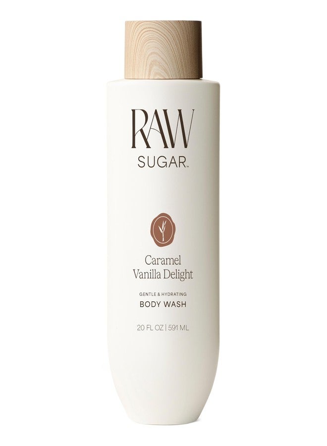 RAW SUGAR Caramel Vanilla Delight Gentle & Hydrating Body Wash, 20 Fl Oz (Pack of 1), Moisturizing & Indulgent Bath & Shower Gel, Vegan, Formulated without SLS/SLES & Parabens - Image 1