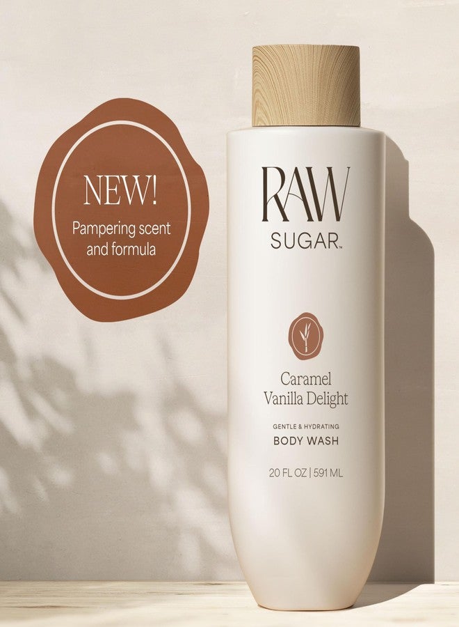 RAW SUGAR Caramel Vanilla Delight Gentle & Hydrating Body Wash, 20 Fl Oz (Pack of 1), Moisturizing & Indulgent Bath & Shower Gel, Vegan, Formulated without SLS/SLES & Parabens - Image 2