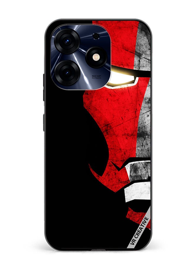 VR CREATIVE Protective Case Cover For Tecno Spark 10 Pro Half Face Iron Man Design Multicolour - Image 1