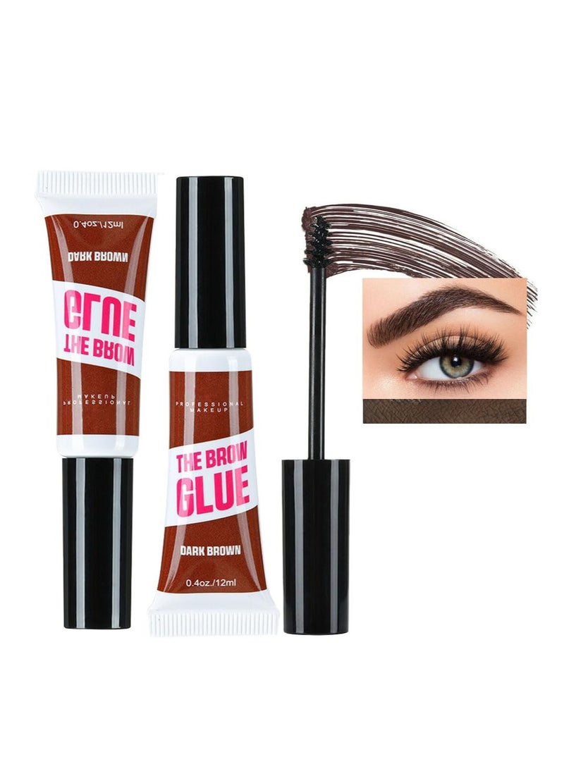 Tinted Eyebrow Gel Set - 2 Pack Waterproof & Transfer-Proof Mascara for Long-Lasting, Thickened Brows with Brush - Perfect Taupe Color for Effortless Sculpting - Image 1