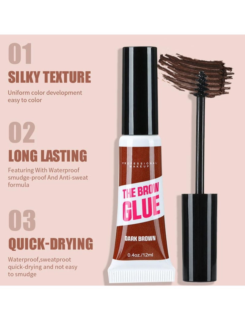 Tinted Eyebrow Gel Set - 2 Pack Waterproof & Transfer-Proof Mascara for Long-Lasting, Thickened Brows with Brush - Perfect Taupe Color for Effortless Sculpting - Image 2