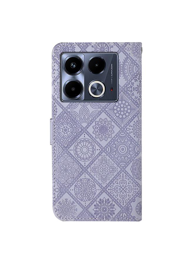 Zaboon Case For Infinix Note 40 5G Ethnic Style Embossed Pattern Leather Phone Case - Image 3