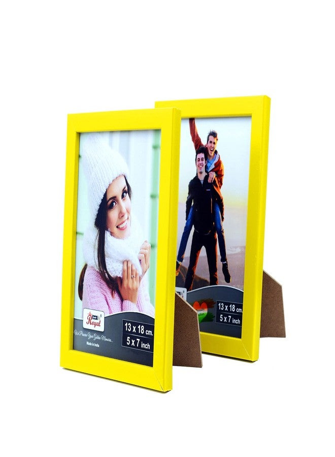 AJANTA ROYAL Set of 2-5x7 Photo Frames for Table and Walls Decoration Gift for Birthday (5 x 7, Yellow) - Image 5