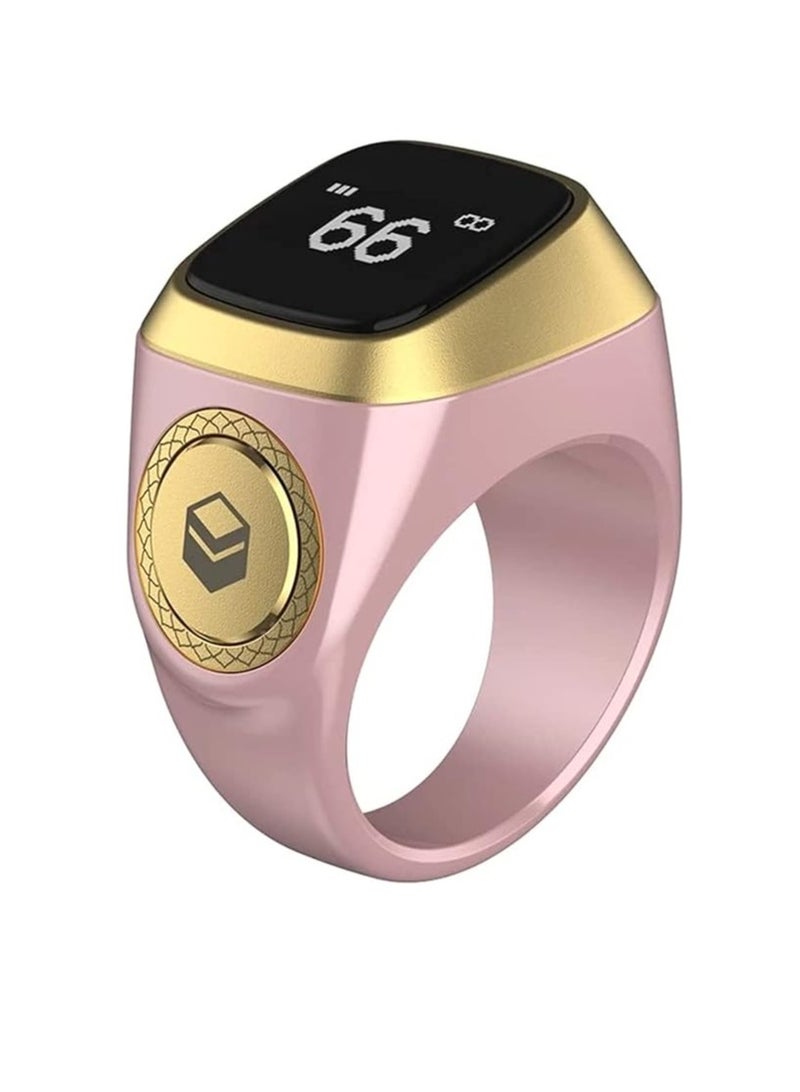 iQIBLA Smart Tasbih Plastic Zikr Lite Ring Pink 20MM - Image 1