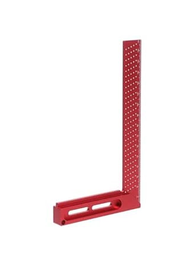Aluminum Alloy Carpenter Square 45 90 Degree Ruler with Hole for Woodworking Measurement - Image 1