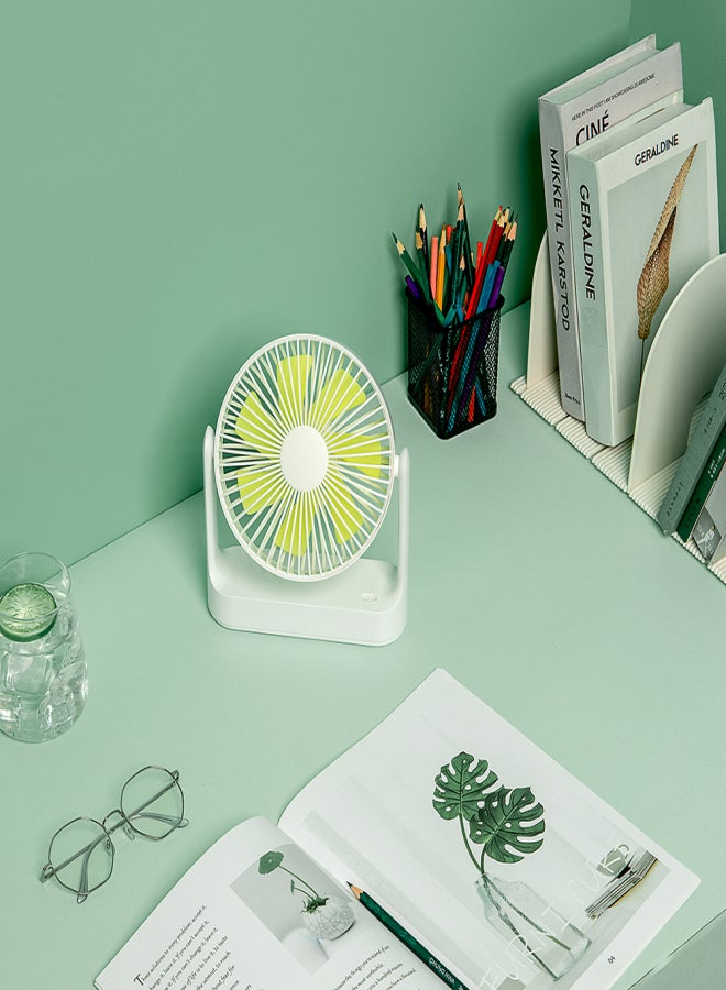 Multifunctional Rechargeable Desktop Fan Low Noise 4-gear Adjustable Wind Detachable Fan Built-in 4000mAh Battery Grey - Image 4